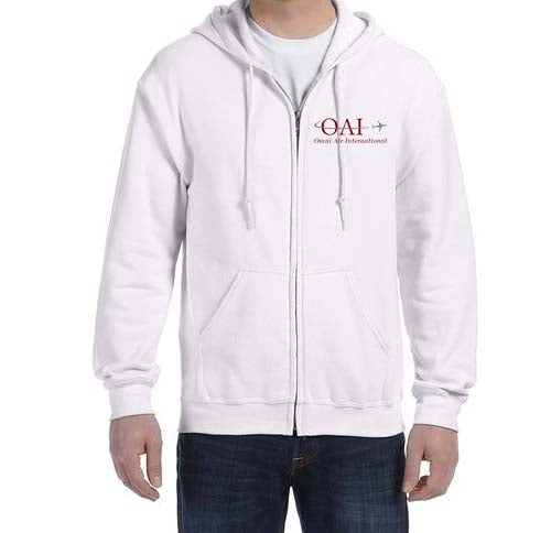 Omni Air Zipped Hooded Sweatshirt Embroidered