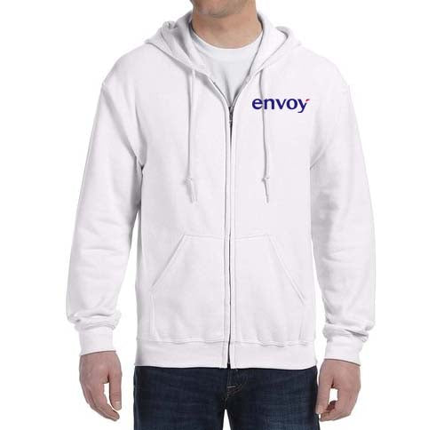 Envoy Airlines Zipped Hooded Sweatshirt Embroidered