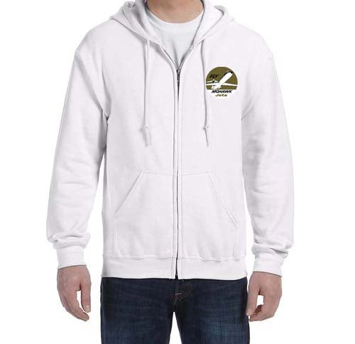 Mohawk Airlines Zipped Hooded Sweatshirt Embroidered