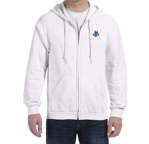 American Airlines 1940's AA Logo Zipped Hooded Sweatshirt Embroidered