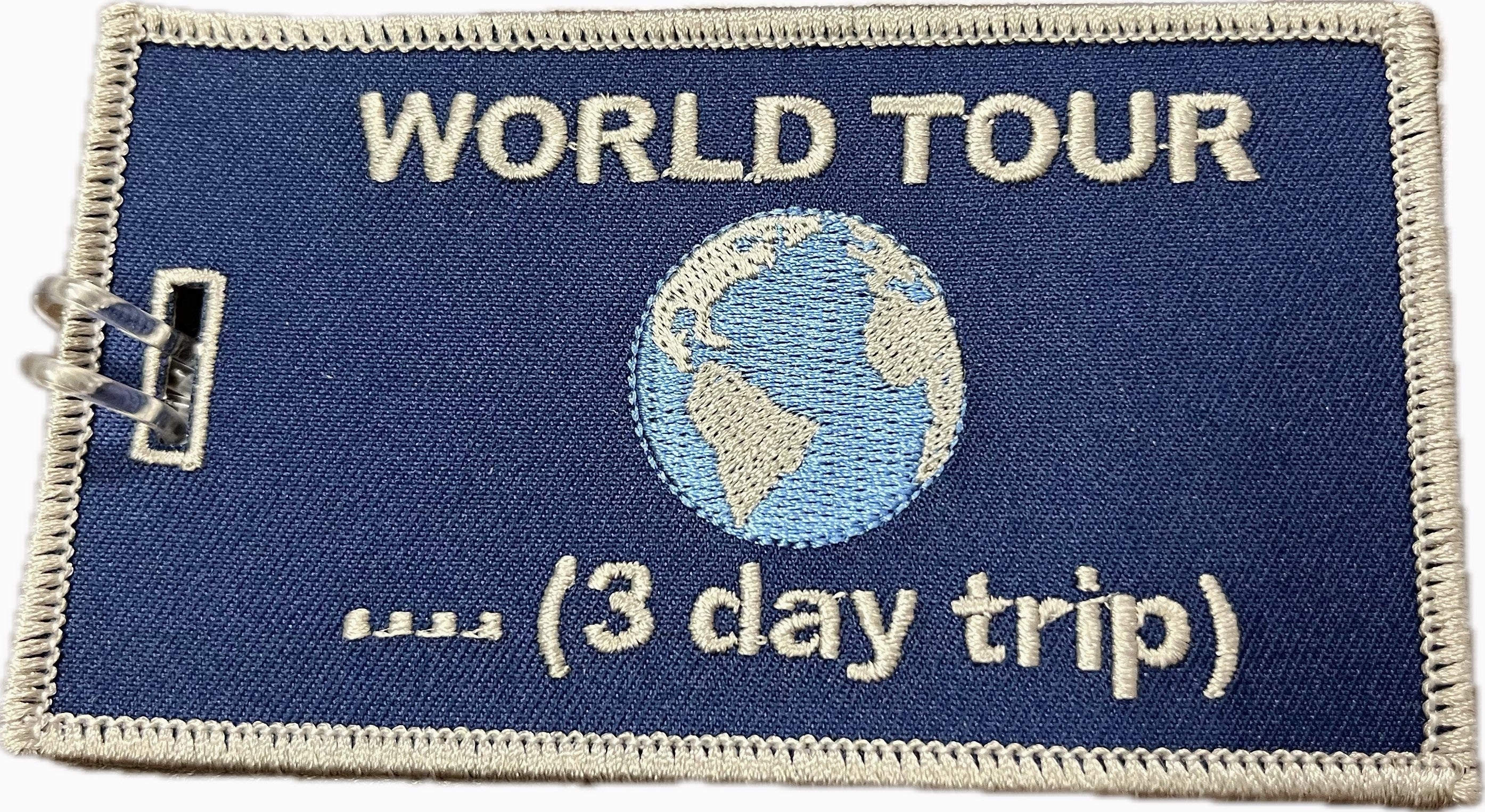 World Tour - Embroidered Bag Tag