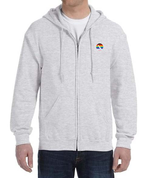 Pride 2013 American Airlines Logo LEFT CHEST Zipped Hooded Sweatshirt Embroidered