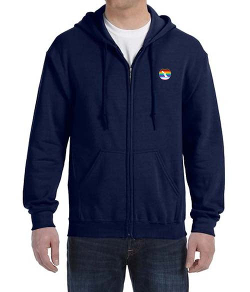 Pride 2013 American Airlines Logo LEFT CHEST Zipped Hooded Sweatshirt Embroidered